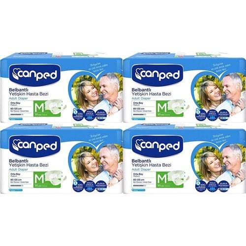 Canped Hasta Bezi Yetişkin Bel Bantlı Polietilen M - Orta - Medium 120 Adet