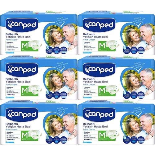 Canped Hasta Bezi Yetişkin Bel Bantlı Polietilen M - Orta - Medium 180 Adet