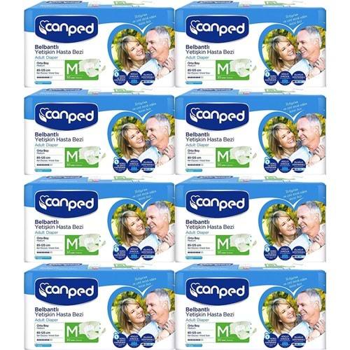 Canped Hasta Bezi Yetişkin Bel Bantlı Polietilen M - Orta - Medium 240 Adet
