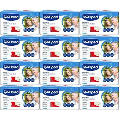 Canped Hasta Bezi Yetişkin Bel Bantlı Polietilen L - Büyük Boy 360 Adet