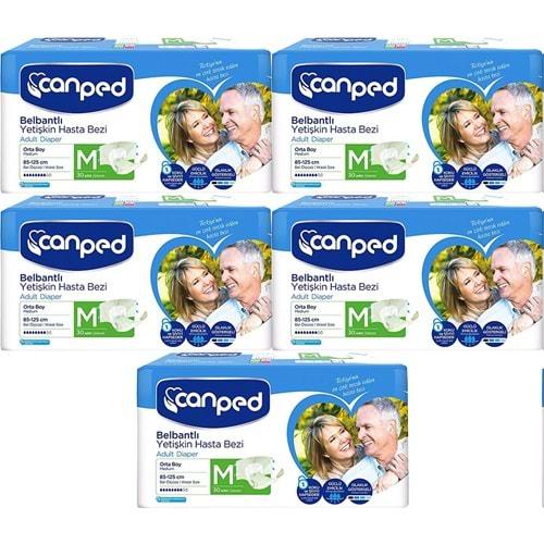 Canped Hasta Bezi Yetişkin Bel Bantlı Polietilen M - Orta - Medium 150 Adet