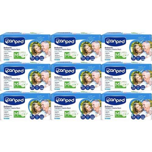 Canped Hasta Bezi Yetişkin Bel Bantlı Polietilen M - Orta - Medium 270 Adet