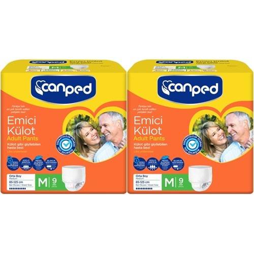 Canped Emici Külot Hasta Bezi M - Orta 18 Adet (2PK*9)