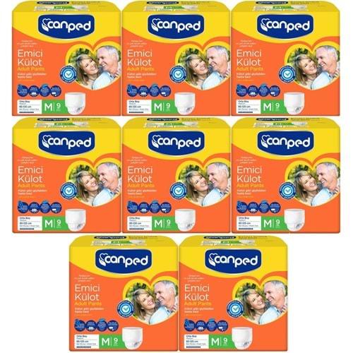 Canped Emici Külot Hasta Bezi M - Orta 72 Adet (8PK*9)