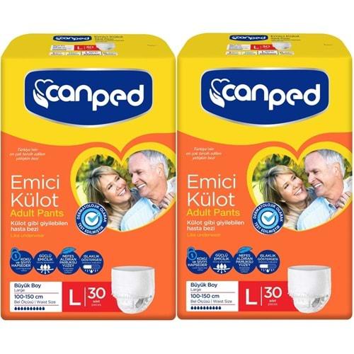 Canped Emici Külot Hasta Bezi L - Large - Büyük 60 Adet Büyük (2PK*30)