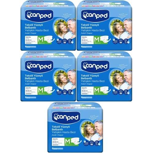 Canped Hasta Bezi Yetişkin Bel Bantlı Tekstil Yüzey M - Orta - Medium 90 (5PK*18)