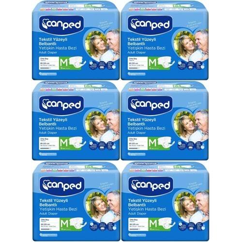 Canped Hasta Bezi Yetişkin Bel Bantlı Tekstil Yüzey M - Orta - Medium 108 (6PK*18)
