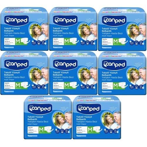 Canped Hasta Bezi Yetişkin Bel Bantlı Tekstil Yüzey M - Orta - Medium 144 (8PK*18)