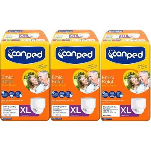Canped Emici Külot Hasta Bezi XL-Extra Large Büyük Adet 21 (3PK*7)