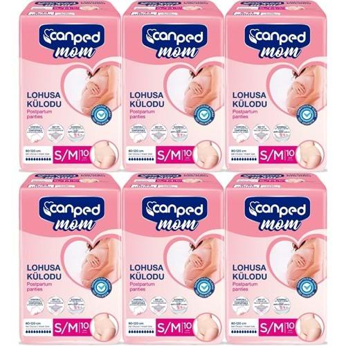 Canped Mom Lohusa Külodu - Külot Bez S - Small - Küçük / M - Medium - Orta 60 Adet (6PK*10)