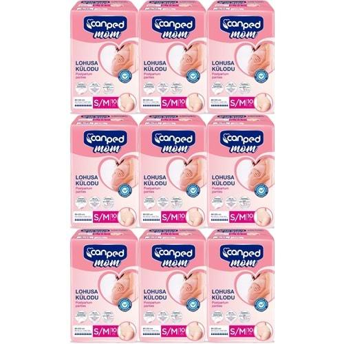 Canped Mom Lohusa Külodu - Külot Bez S - Small - Küçük / M - Medium - Orta 90 Adet (9PK*10)