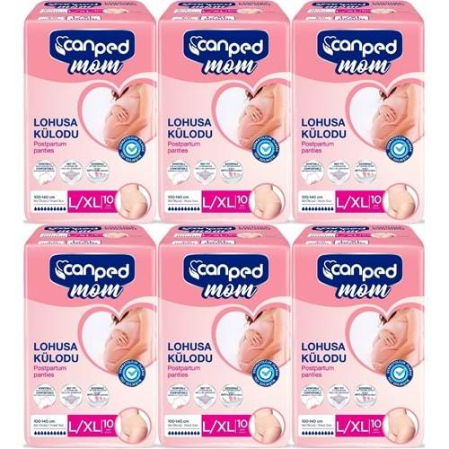 Canped Mom Lohusa Külodu - Külot Bez L - Large - Büyük / XL - Extra Large - 60 Adet (6PK*10)