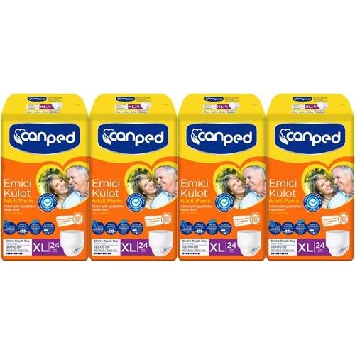 Canped Emici Külot Hasta Yetişkin Bezi XL - Ekstra Büyük - Extra Large 96 Adet (4PK*24)