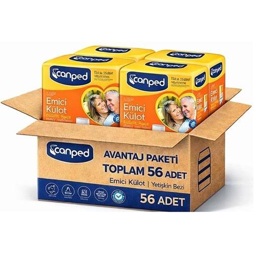 Canped Emici Külot Pants Hasta Yetişkin Bezi L - Büyük - Large Ekonomik Pk 56 Adet (4PK*14)
