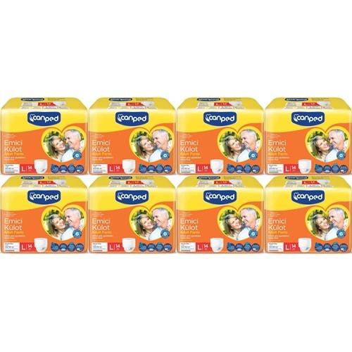 Canped Emici Külot Pants Hasta Yetişkin Bezi L - Büyük - Large Ekonomik Pk 112 Adet (8PK*14)
