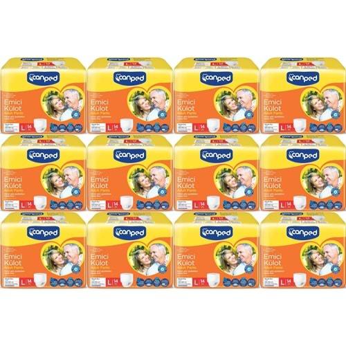 Canped Emici Külot Pants Hasta Yetişkin Bezi L - Büyük - Large Ekonomik Pk 168 Adet (12PK*14)