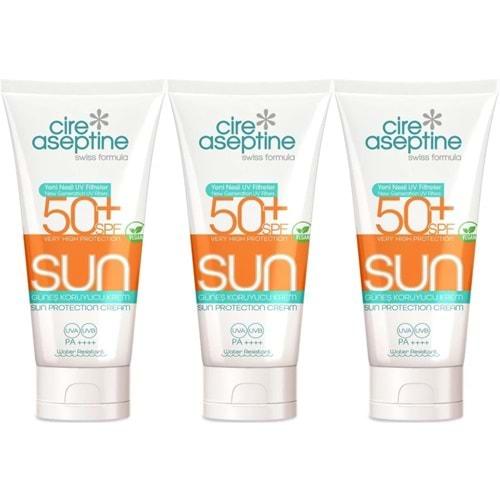 Cire Aseptine Sun Güneş Koruyucu Kremi 50+ SPF 150 ML (3 Lü Set)