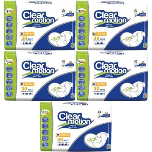Clearmotion Yetişkin Hasta Bezi Bel Bantlı M - Orta - Medium 150 Adet (5PK*30)