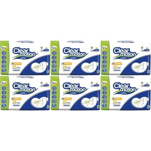 Clearmotion Yetişkin Hasta Bezi Bel Bantlı M - Orta - Medium 180 Adet (6PK*30)