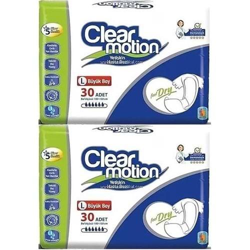 Clearmotion Yetişkin Hasta Bezi Bel Bantlı L - Büyük - Large 60 Adet (2PK*30)