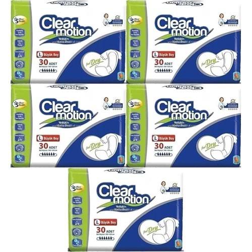 Clearmotion Yetişkin Hasta Bezi Bel Bantlı L - Büyük - Large 150 Adet (5PK*30)