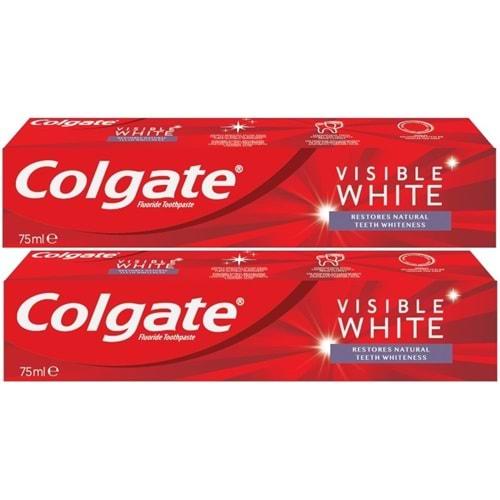 Colgate Diş Macunu 75ML Visible White/Görünür Beyazlık (2 Li Set)
