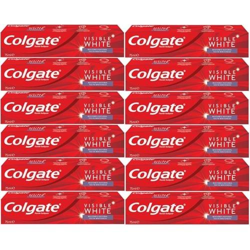 Colgate Diş Macunu 75ML Visible White/Görünür Beyazlık (12 Li Set)