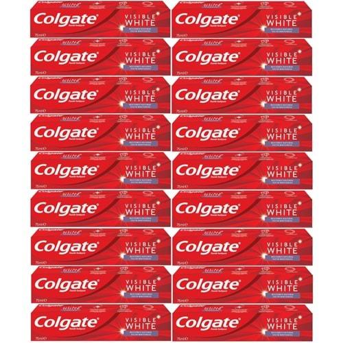 Colgate Diş Macunu 75ML Visible White/Görünür Beyazlık (18 Li Set)