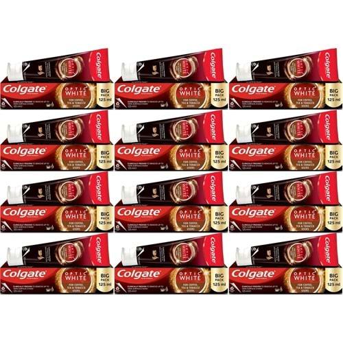 Colgate Diş Macunu Optic White 125ML Çay-Kahve-Sigara (12 Li Set)