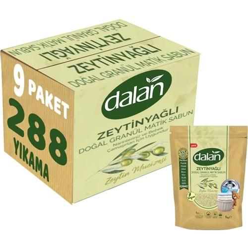 Dalan Doğal Granül Sabun Tozu 1Kg Bebekler İçin %100 Zeytinyağlı (9 Lu Set)