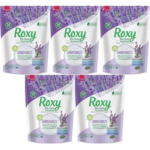 Dalan Roxy Bio Clean Matik Sabun Tozu 800GR Lavanta Bahçesi (5 Li Set) (130 Yıkama)