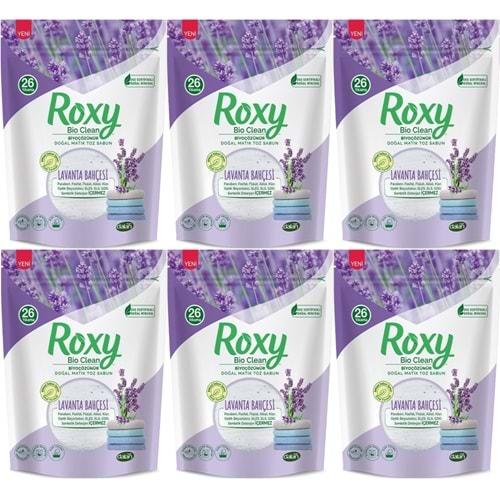 Dalan Roxy Bio Clean Matik Sabun Tozu 800GR Lavanta Bahçesi (6 Lı Set) (156 Yıkama)