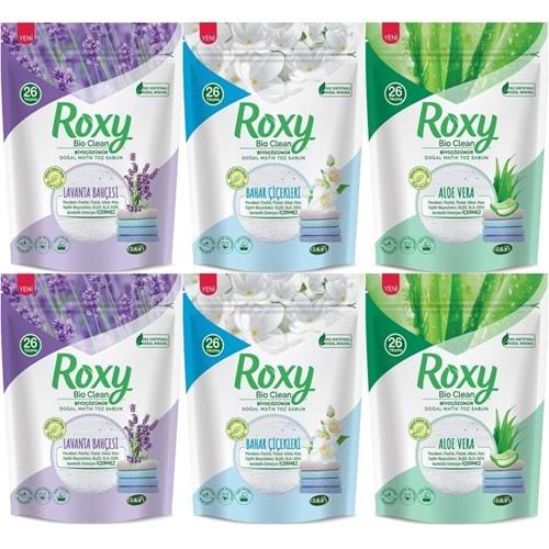 Dalan Roxy Bio Clean Matik Sabun Tozu 800GR Karma 6 Lı Set (Lavanta/Bahar/Aloe Vera) (156 Yıkama)