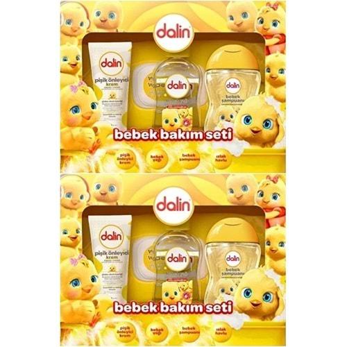Dalin Bebek Bakım Seti 4 Parça (Kutulu) Yenidoğan Seti (Karma 2 Li Set)