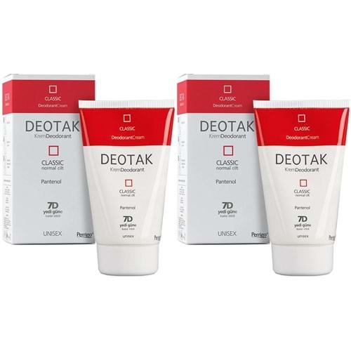 Deotak Krem Deodorant Unisex 35ML Classic (Normal Cilt) (2 Li Set)