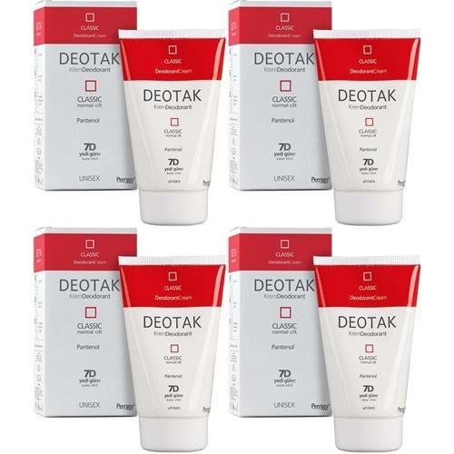Deotak Krem Deodorant Unisex 35ML Classic (Normal Cilt) (4 Lü Set)