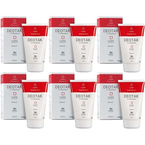 Deotak Krem Deodorant Unisex 35ML Classic (Normal Cilt) (6 Lı Set)