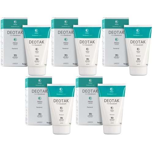 Deotak Krem Deodorant Unisex 35ML Fresh (Mentol) (5 Li Set)