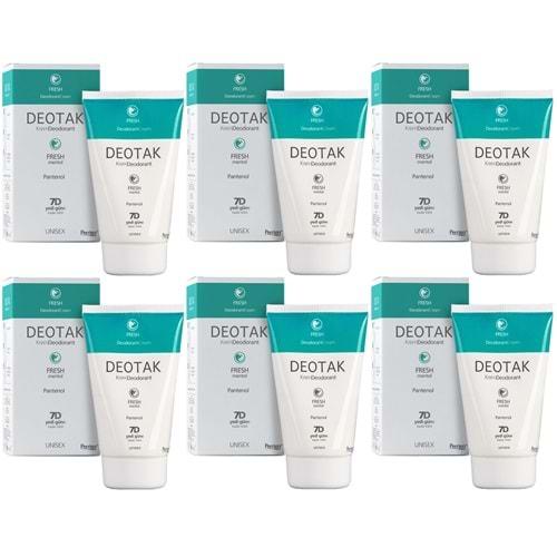 Deotak Krem Deodorant Unisex 35ML Fresh (Mentol) (6 Lı Set)