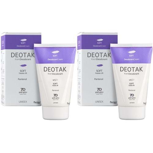 Deotak Krem Deodorant Unisex 35ML Soft (Hassas Cilt) (2 Li Set)