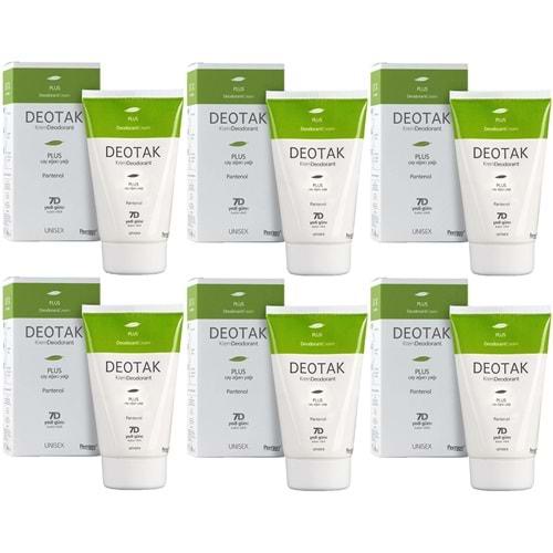 Deotak Krem Deodorant Unisex 35ML Plus (Çay Ağaçı Yağı) (6 Lı Set)