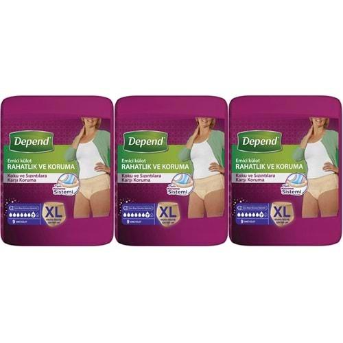 Depend Emici Külot Hasta Bezi XL - Extra Büyük Kadın (30 Adet)
