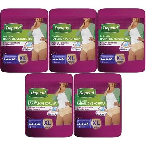 Depend Emici Külot Yetişkin Bezi XL Extra Büyük 45 Adet