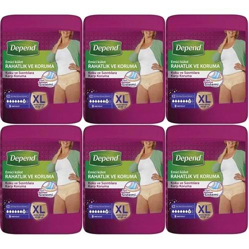 Depend Emici Külot Yetişkin Bezi XL Extra Büyük 54 Adet