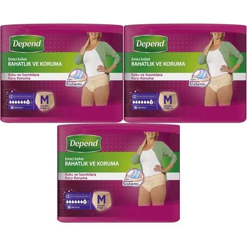 Depend Emici Külot Yetişkin Bezi Avantaj Pk Orta Kadın 48 Adet