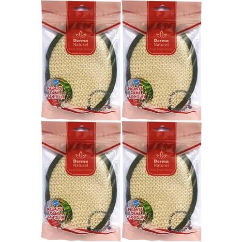 Derma Naturel Örme Banyo Yüz Lifi (15*24CM) MS-02 (4 Lü Set)