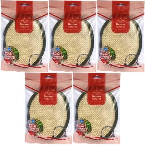 Derma Naturel Örme Banyo Yüz Lifi (15*24CM) MS-02 (5 Li Set)