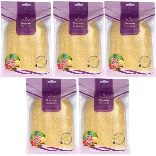 Derma Naturel Loofah Kabak Havlu Banyo Eldiveni (15*24CM) MS-11 (5 Li Set)