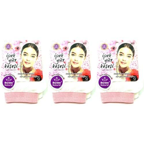Derma Naturel İpek Yüz Kesesi MS-31 (3 Lü Set)