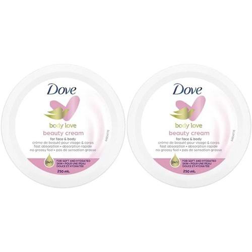 Dove Besleyici El ve Vücut Bakım Kremi 250ML Beauty Cream (Pembe) (2 Li Set)